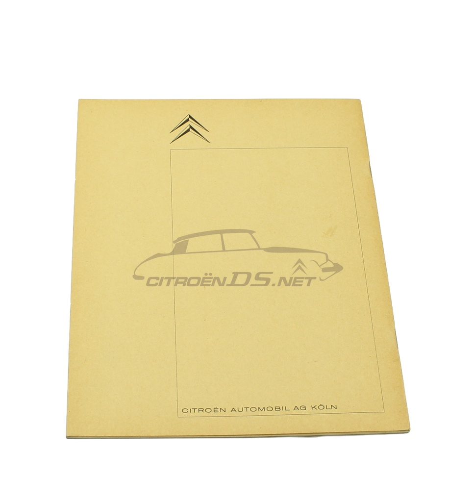 Betriebsanleitung DS 19, NEU und ORIGINAL